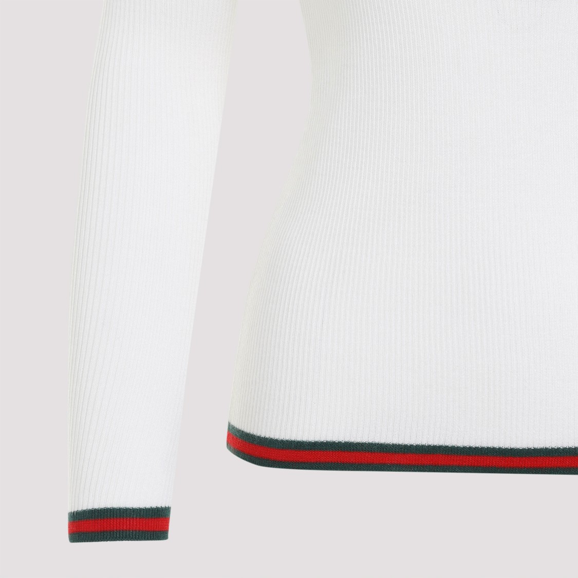 Gucci Fitted Long-sleeve Polo In White