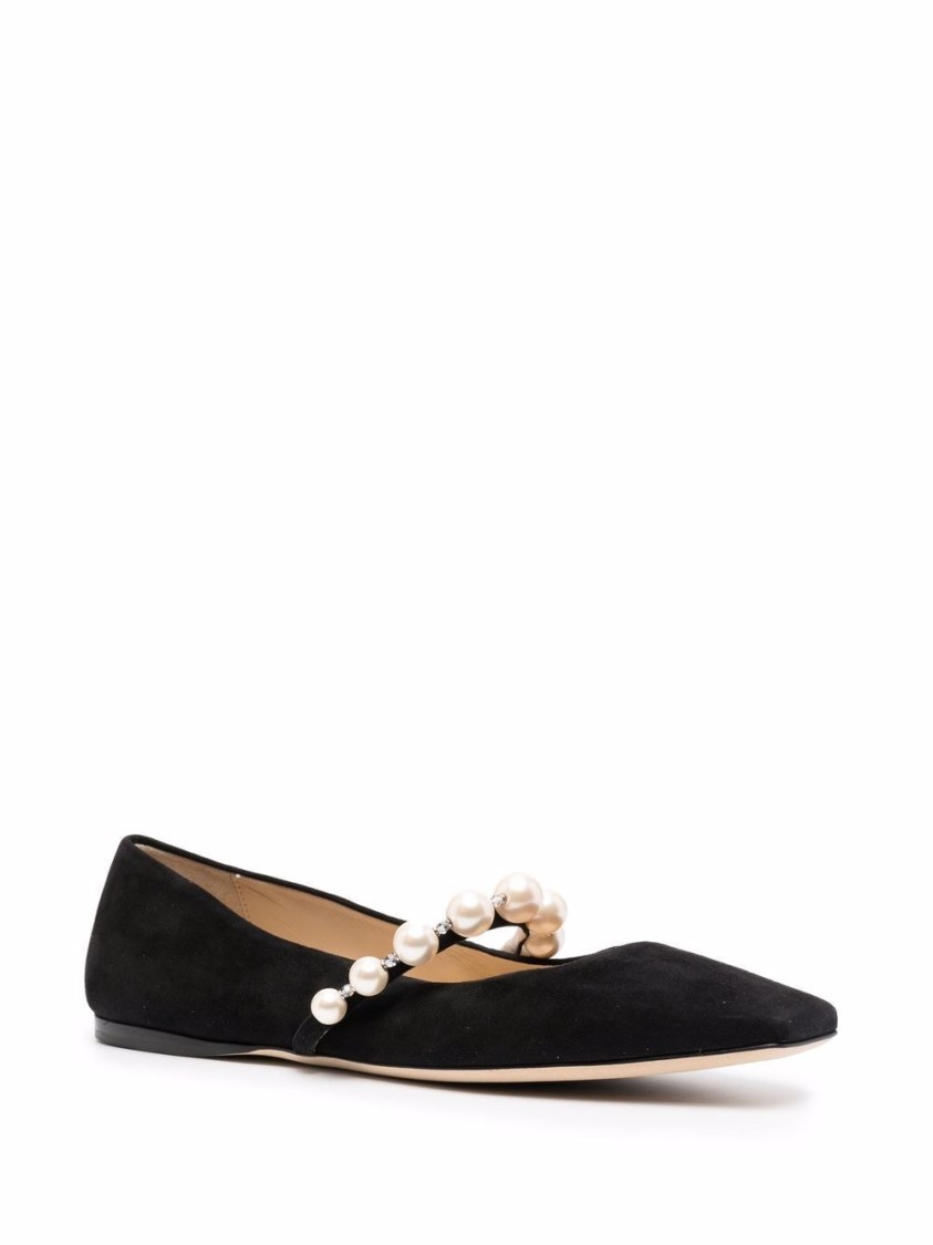 Shop Jimmy Choo Flat Shoes With Pointed Toe In Black