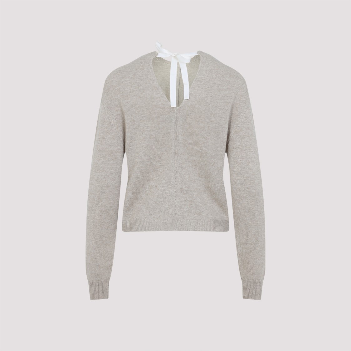 Shop Carven Mélange Grey Cashmere Cardigan
