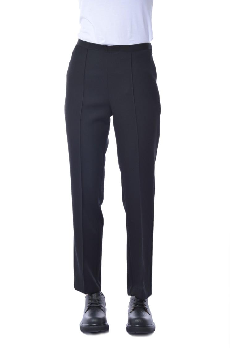 Etro Black Wool Twill Cigarette Pants Straight | THE LIST Etro Black Wool Twill Cigarette Pants Straight | THE LIST