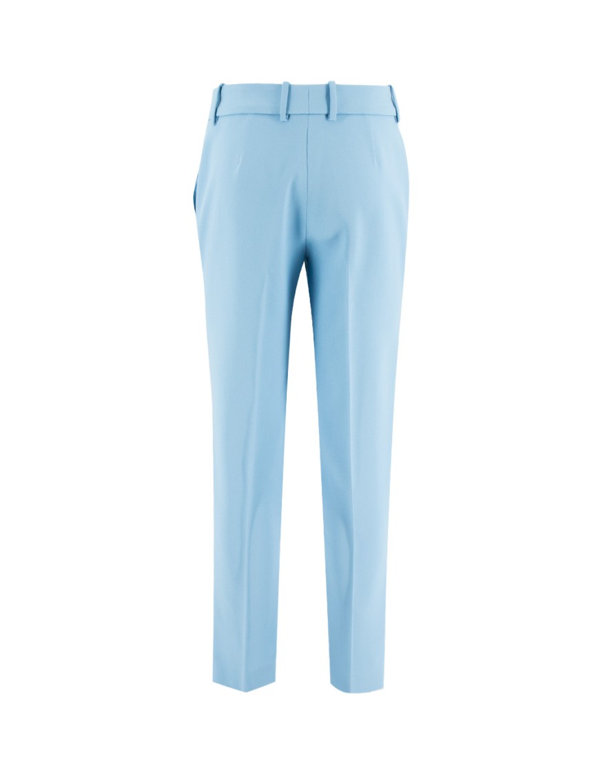 ERMANNO SCERVINO ERMANNO SCERVINO CAPRI CUT TROUSERS WITH DECORATIVE BUTTON HEM