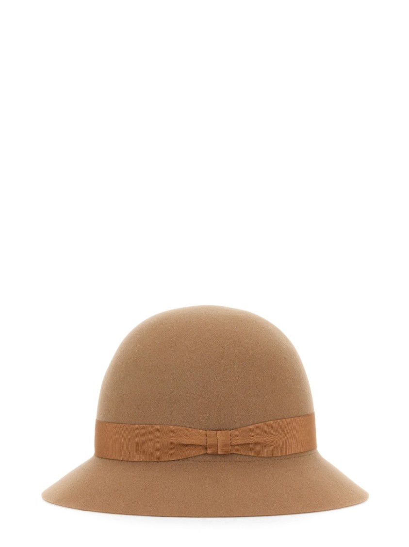 HELEN KAMINSKI HELEN KAMINSKI CLOQUE 'ETTA' MERINO WOOL HAT WITH RIBBON BAND