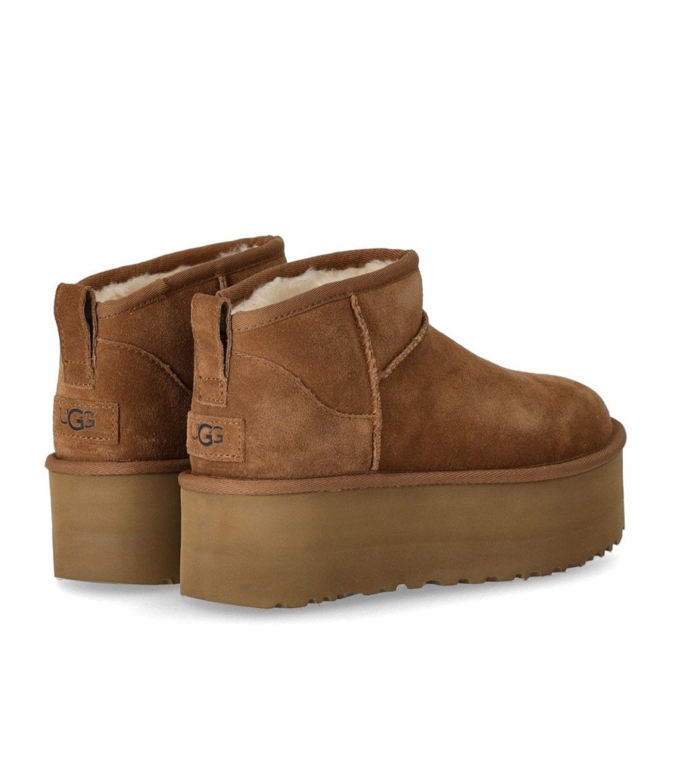 Ugg Classic Ultra Mini Platform Chestnut Boot In Brown