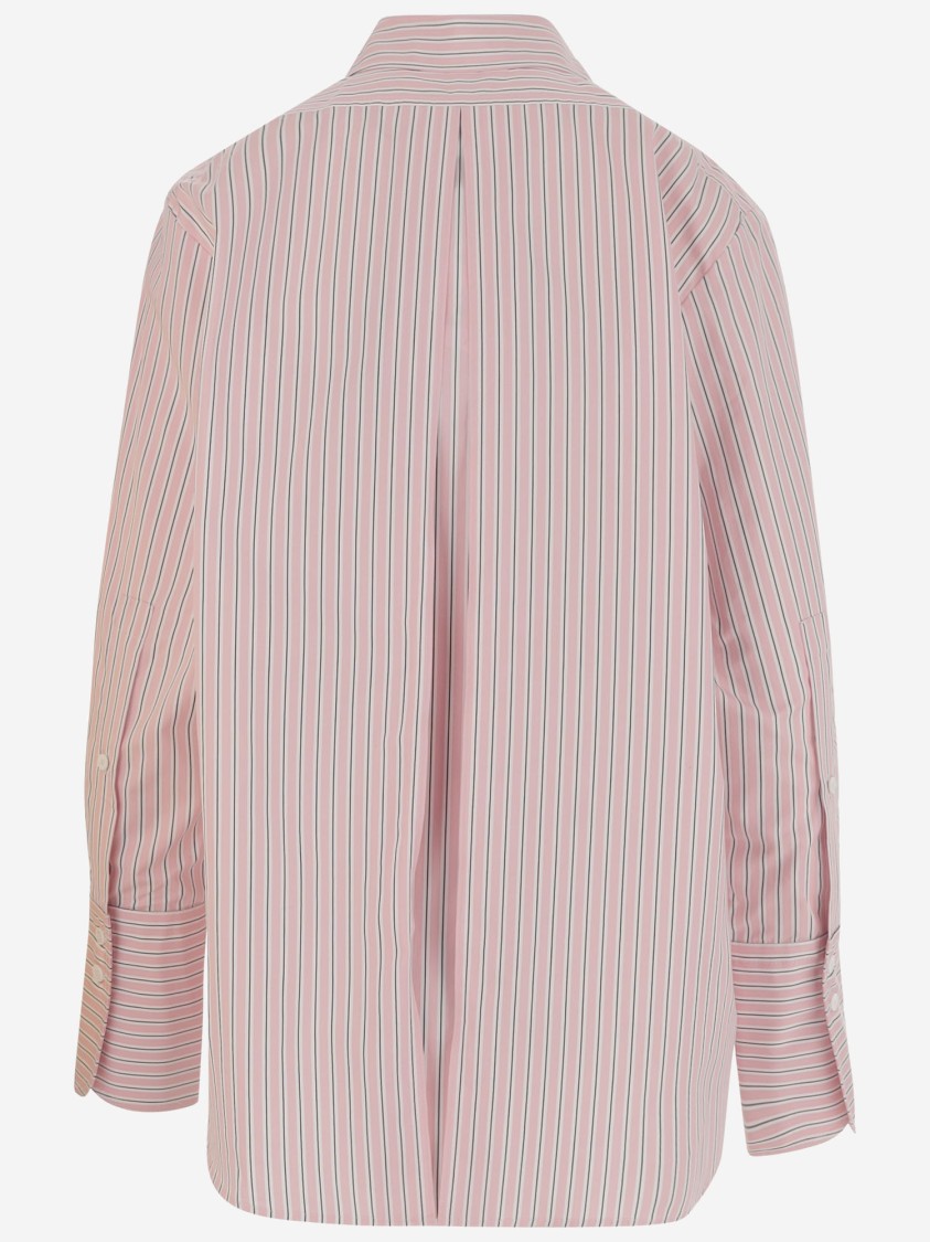 Patou Cotton Shirt With Striped Pattern In Pink