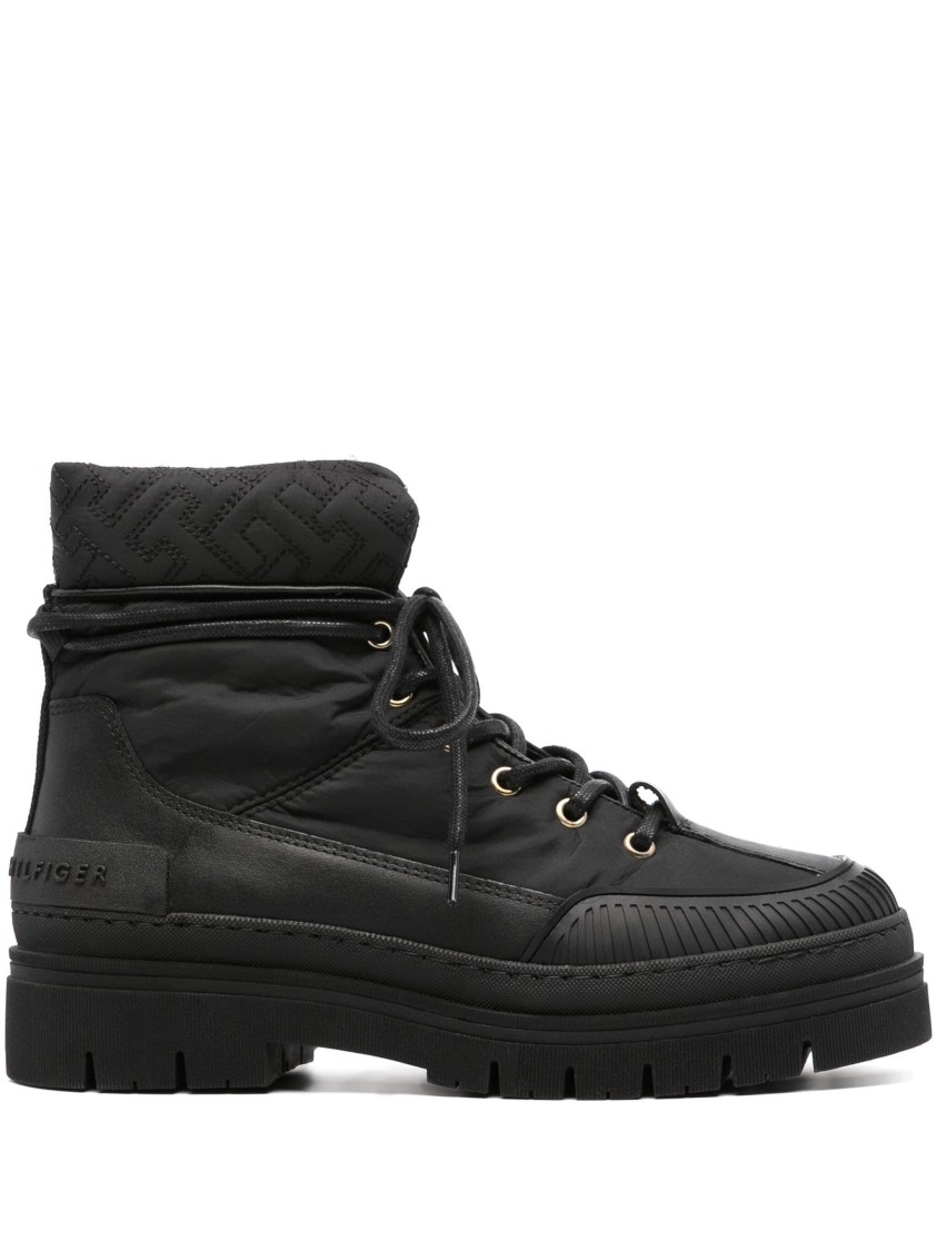 Tommy Hilfiger Monogram Outdoor Boot In Black