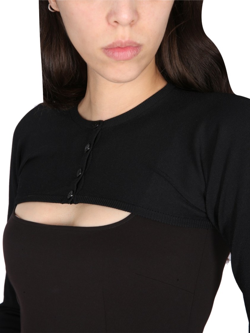 Dolce & Gabbana Kim Cardigan With Round Neckline And Button Closure For Women In Black