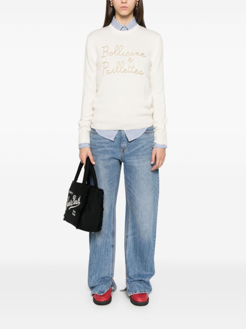 Mc2 Saint Barth New Queen Sweater In White