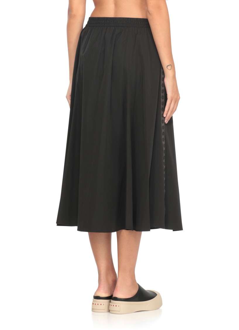Kenzo Boke Flower 2.0 Skirt With Flared Hem And Bow Detail In Black