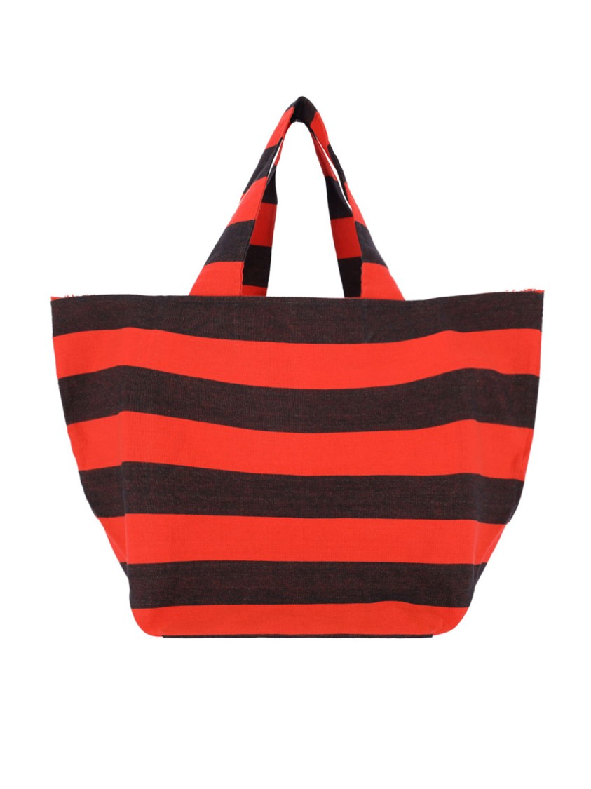 Daniela Gregis Striped Linen Tote Bag – Orange