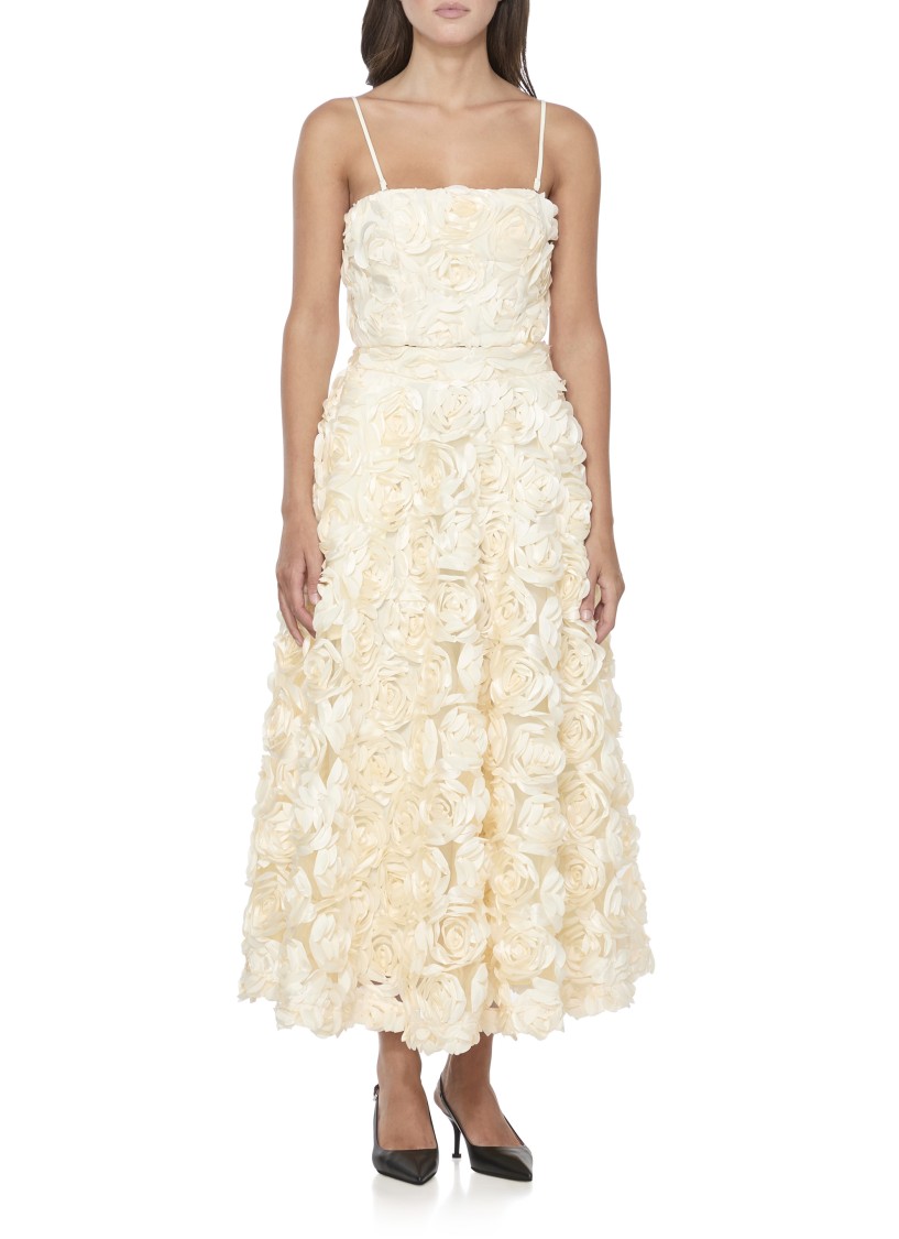 Rotate Birger Christensen Rotate Top With Roses In Neutral