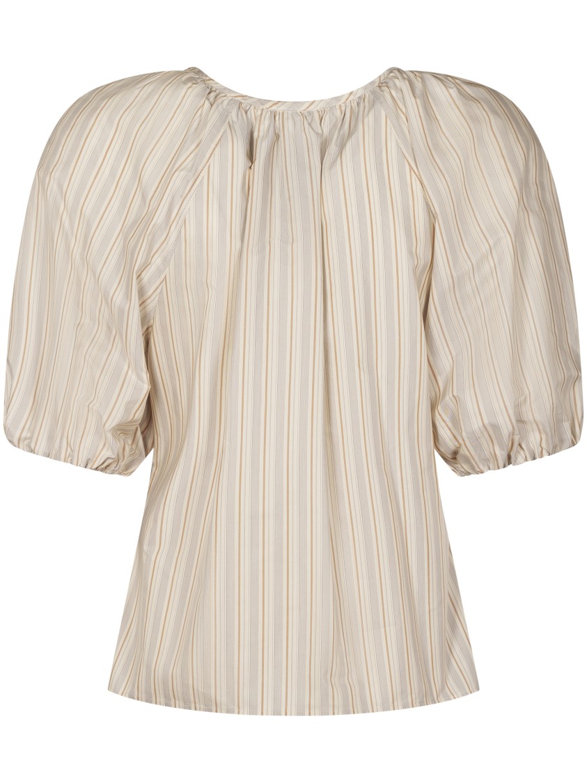 Philosophy Di Lorenzo Serafini Striped Blouse With Buttons In Neutral