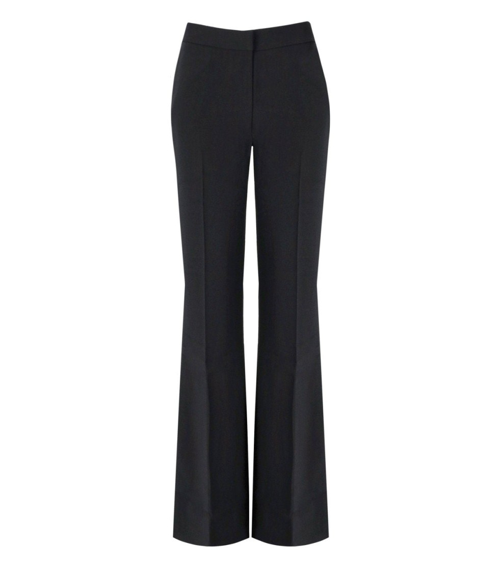 Stine Goya High-waisted Flared Trousers With Side Pockets In Black