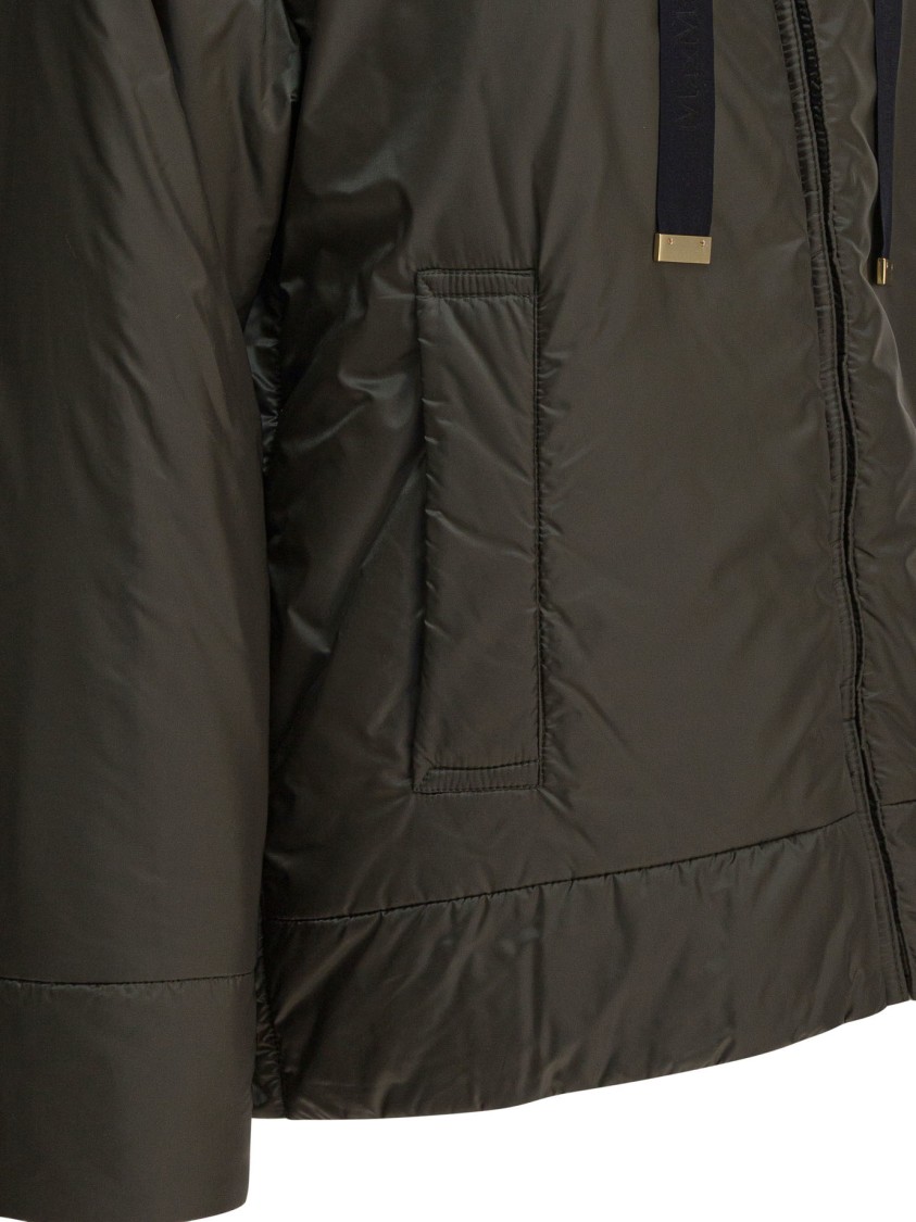 Max Mara Relaxed Fit Hooded Jacket With Adjustable Drawstrings In Multi