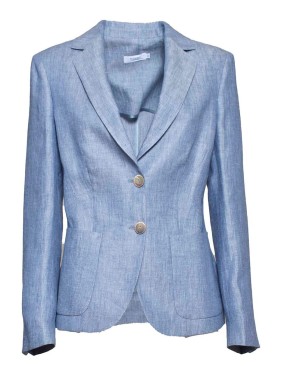 ボトムスその他 Barba Blazer Jaqueline Single Breasted In Light Blue Linen Barba Blazer Jaqueline Single Breasted In Light Blue Linen