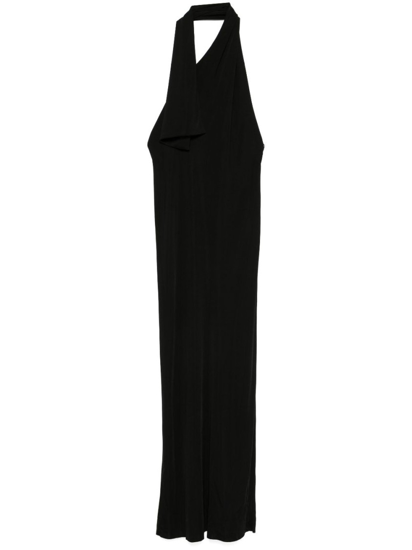 パーティードレス Khaite Integrated Scarf Detail Black Dress Khaite Integrated Scarf Detail Black Dress | THE LIST