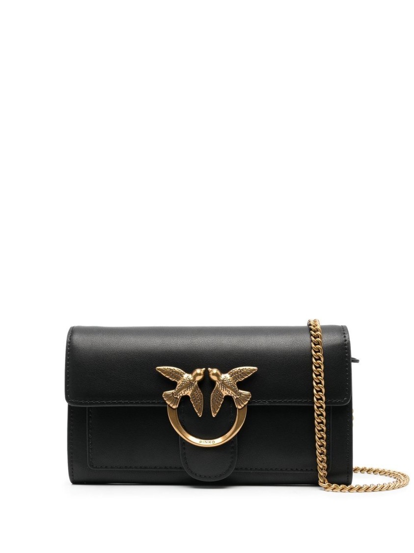Pinko Black Calf Leather Wallet