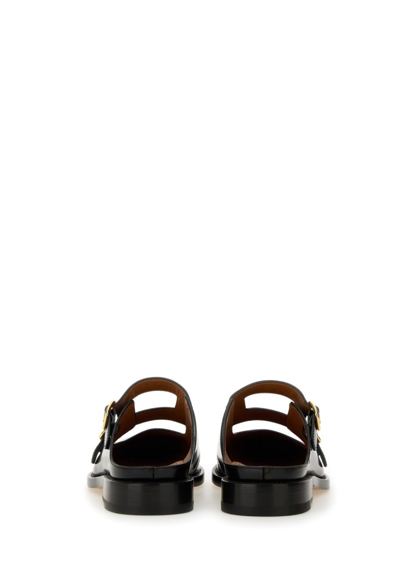 Marni Bambi 3.0 Moccasin Sabot Made Of Brushed Calfskin In Black