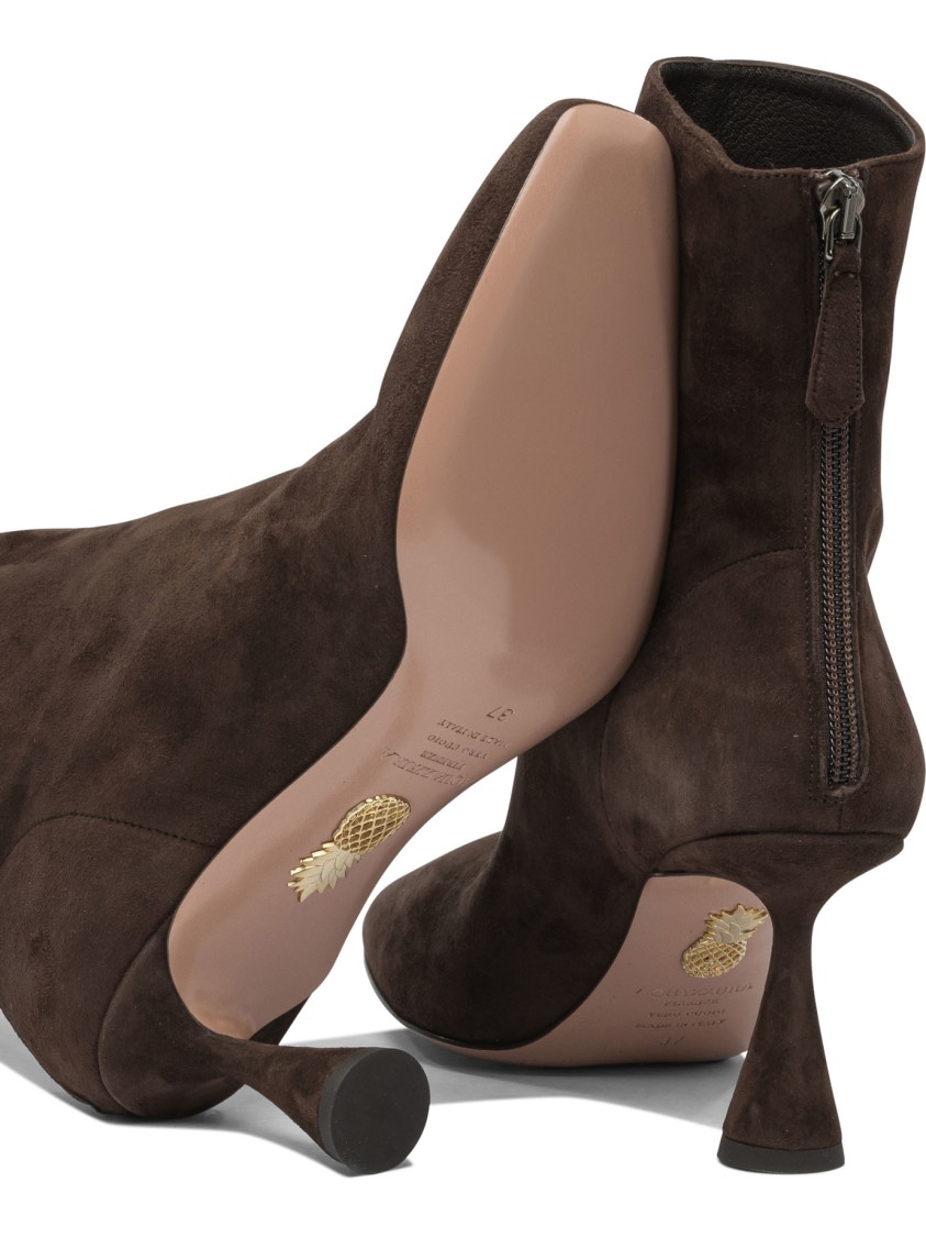 Aquazzura Pointed-toe Ankle Boots In Black