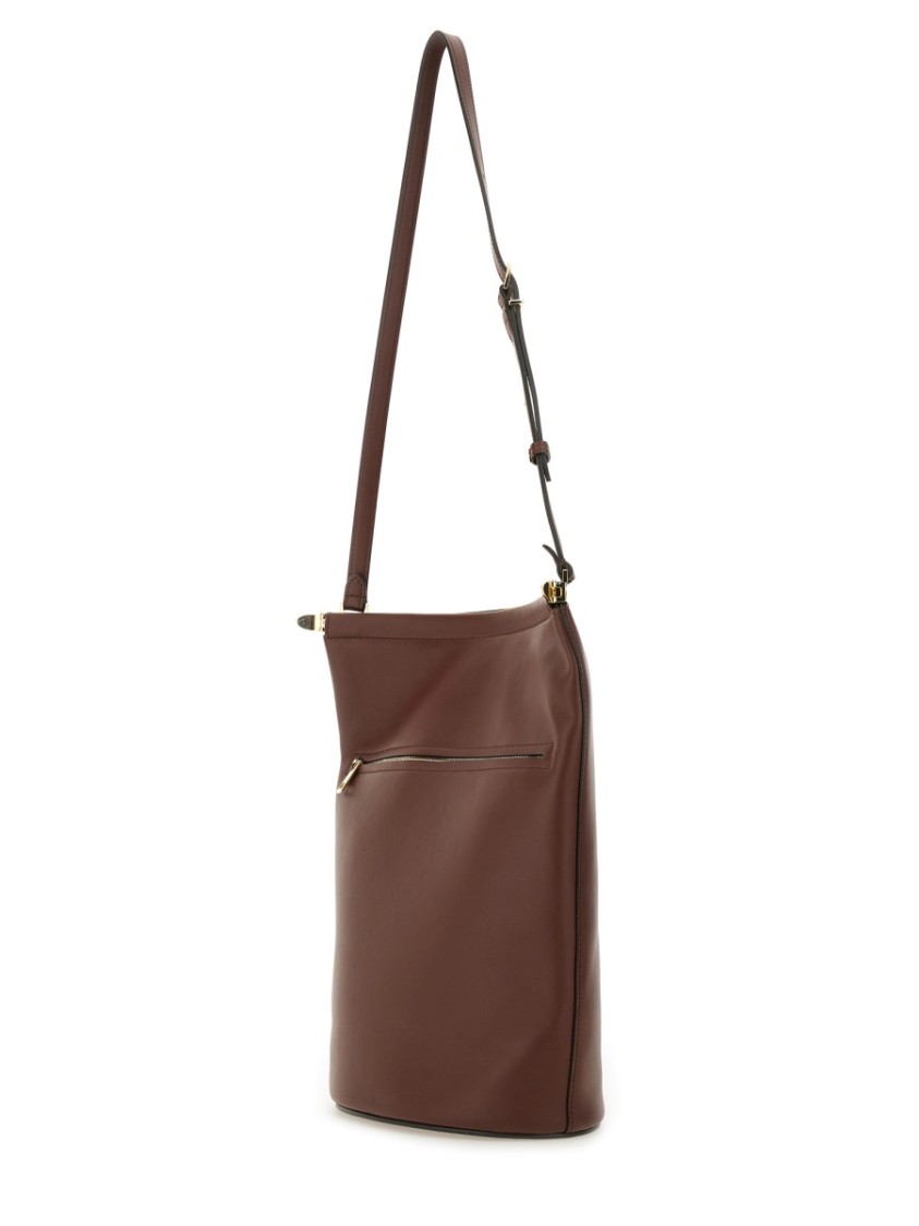 Tod's Women Small Leather Bucket Bag In Brown