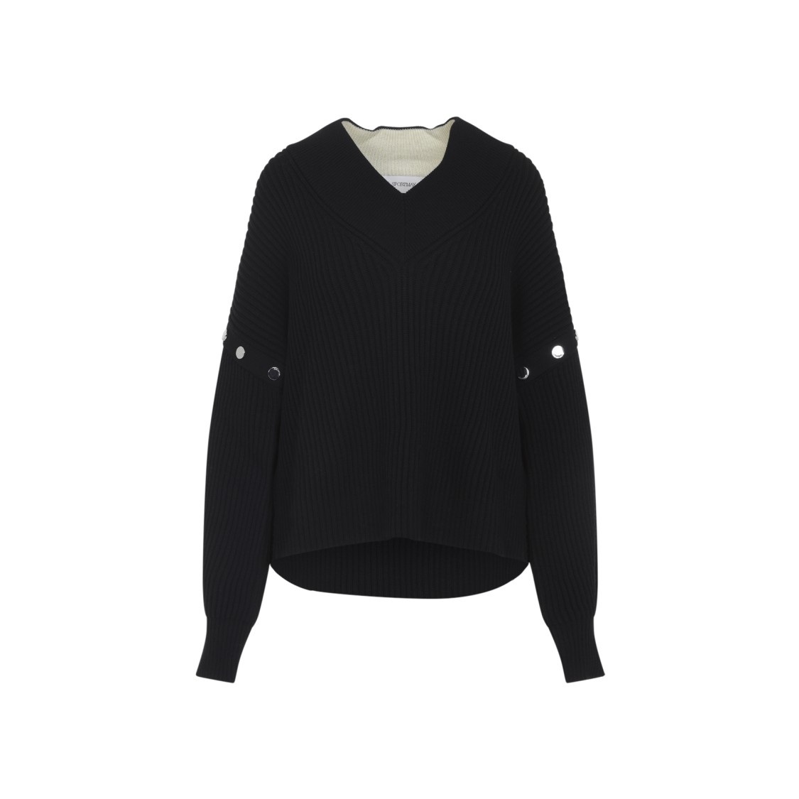 Sportmax Oversized Jumper With Detachable Sleeves In Black