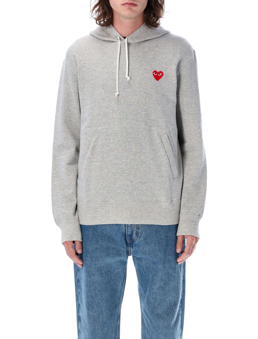 Comme Des Garçons Logo Zipped Cotton Hoodie