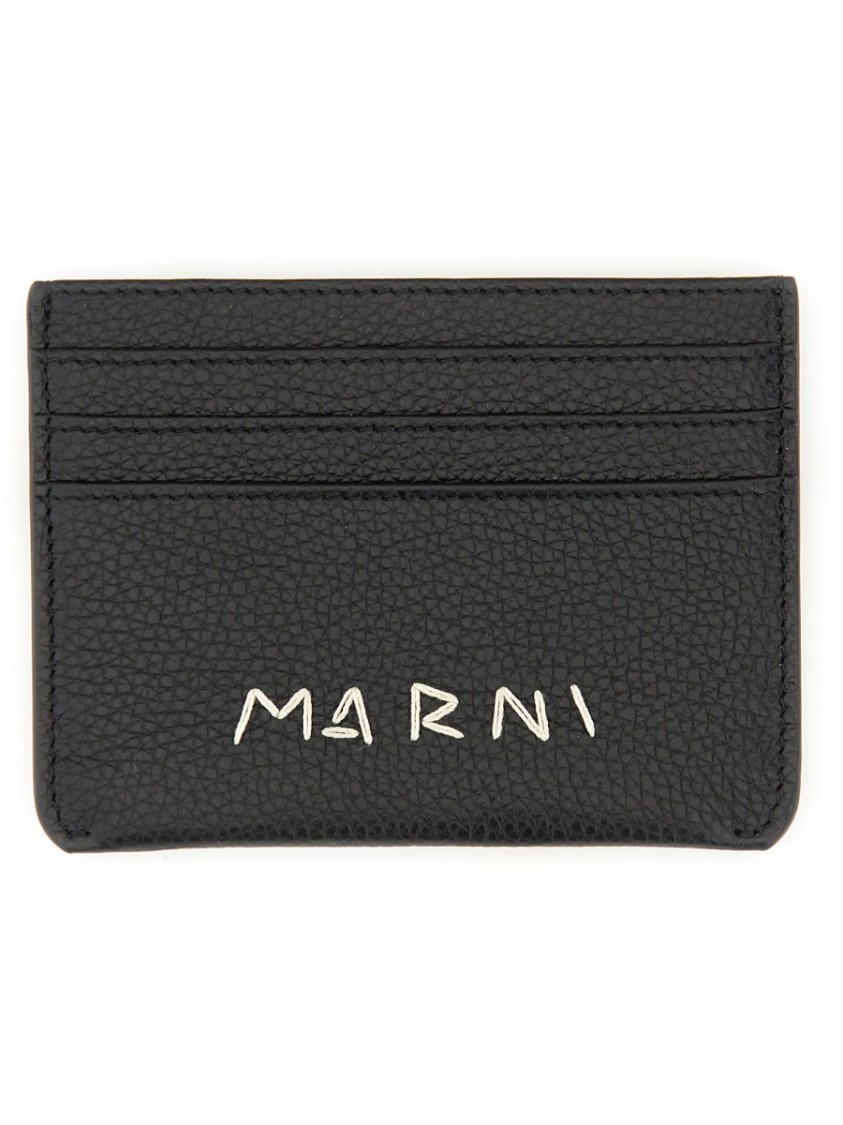 Marni Textured Calf Leather Cardholder