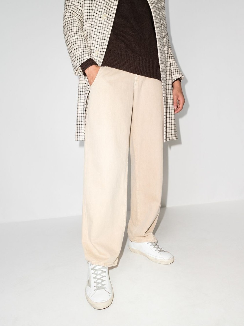 Shop Golden Goose Classic White Low-top Sneakers With Metallic Star And Distressed Finish
