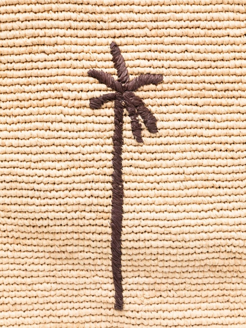 Manebi Natural Raffia Shopper Bag