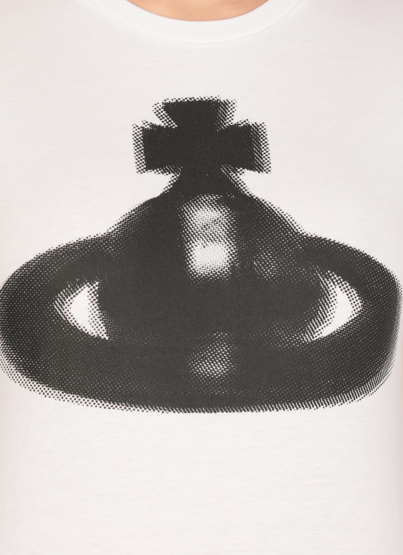 Shop Vivienne Westwood White Halftone Orb T-shirt
