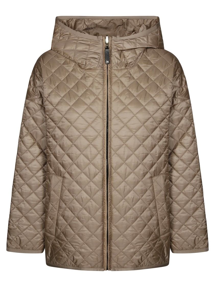Max Mara The Cube Leo Padded Short Jacket In Brown
