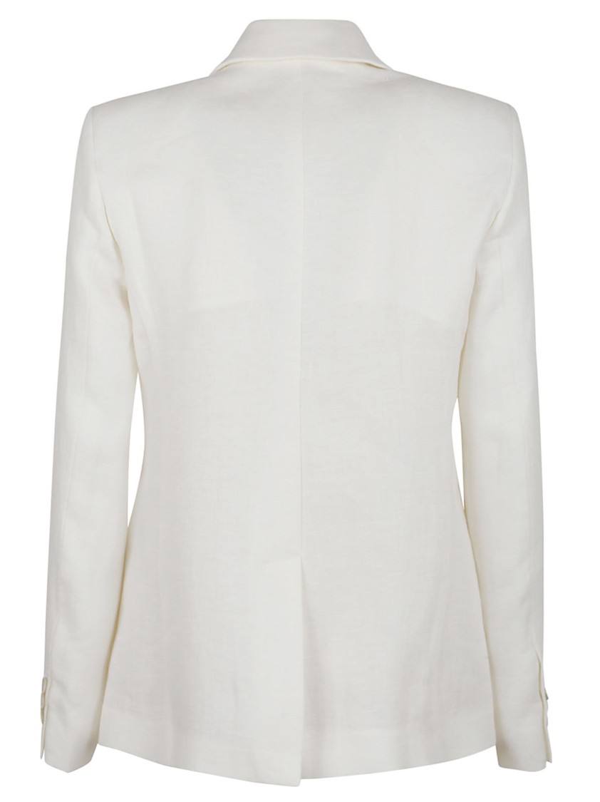 P.a.r.o.s.h Parosh White Linen Tailored Jacket In White
