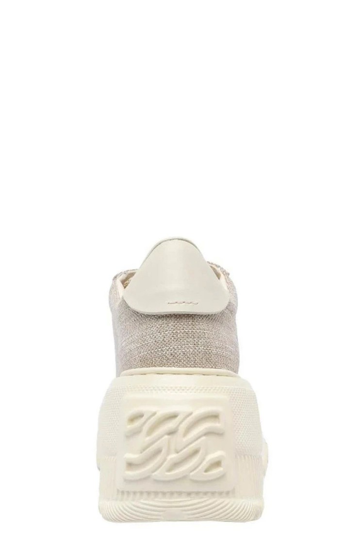 Casadei Platform Sneakers With Textured Upper In Multi