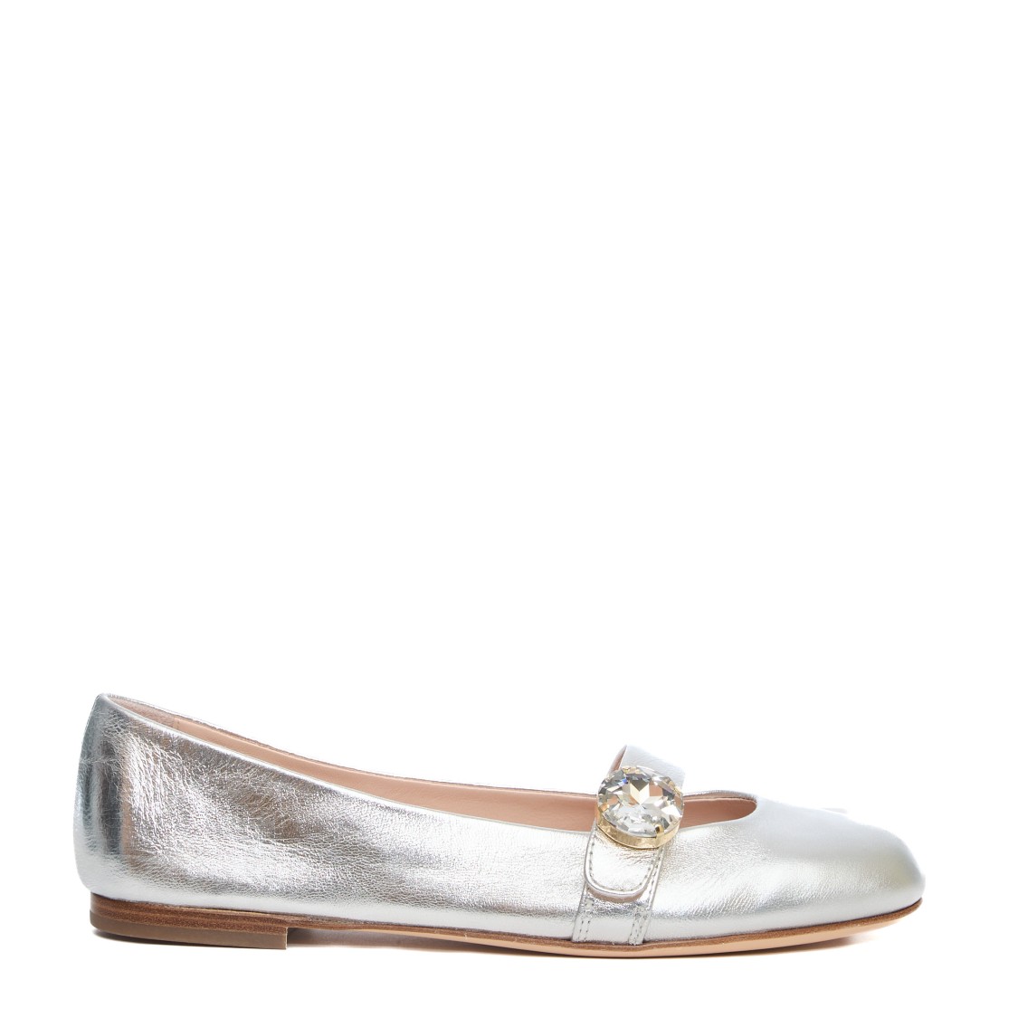 Agl Attilio Giusti Leombruni Agl Ballerine Milly Precious In Silver Leather