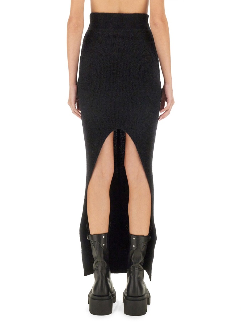 Rick Owens Chic Knit Skirt In Black