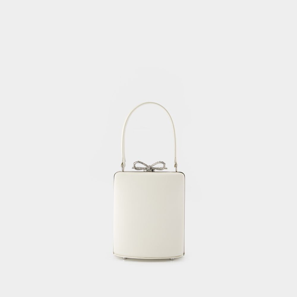 SELF-PORTRAIT SELF-PORTRAIT MINI BOW BAG - SILK - WHITE
