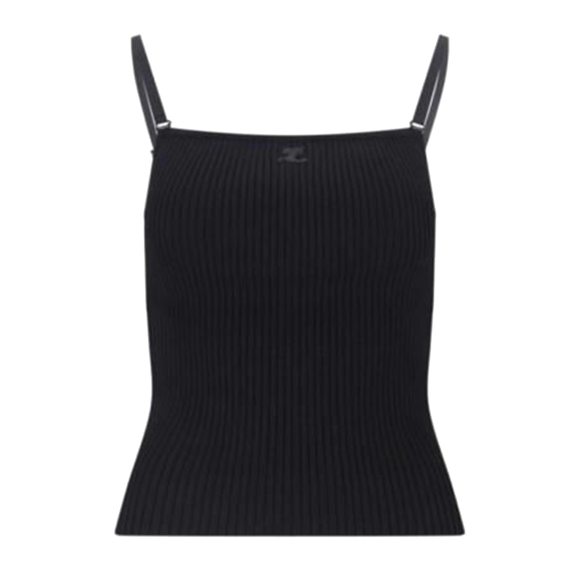 Shop Courrèges Fitted Ribbed Texture Tank Top