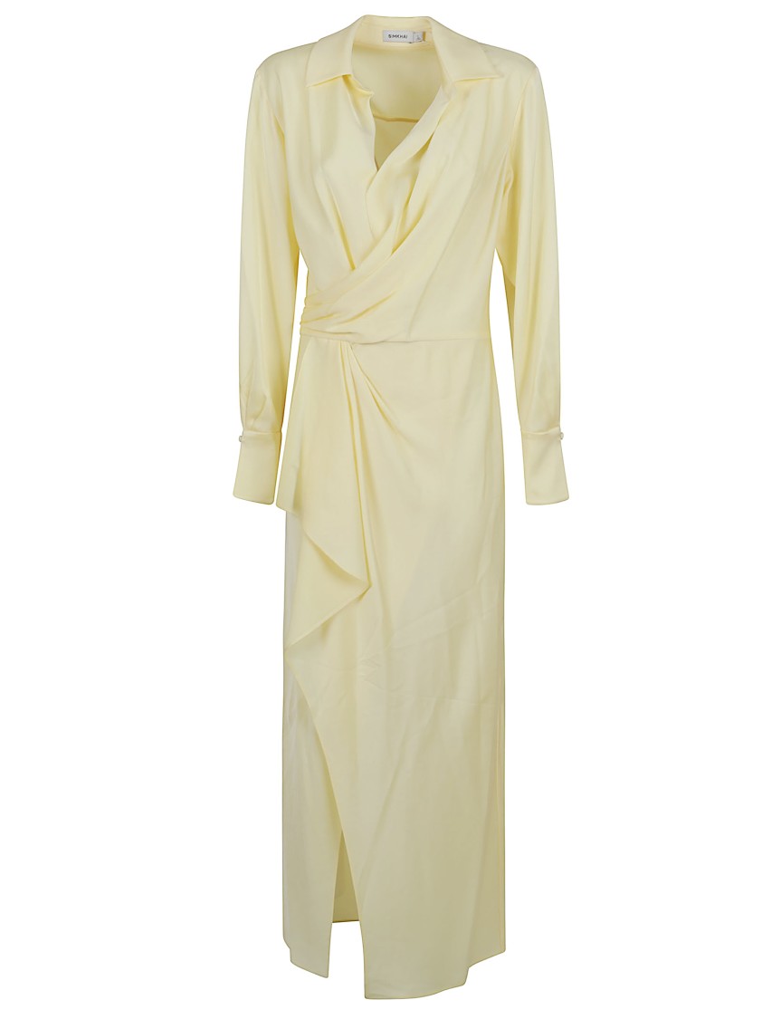 JONATHAN SIMKHAI JONATHAN SIMKHAI TALITA DRAPED MIDI DRESS
