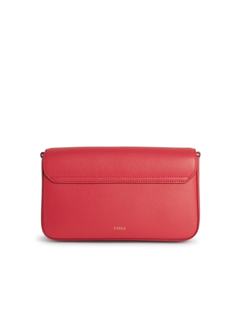 Shop Furla Iride' Small Red Leather Crossbody Bag