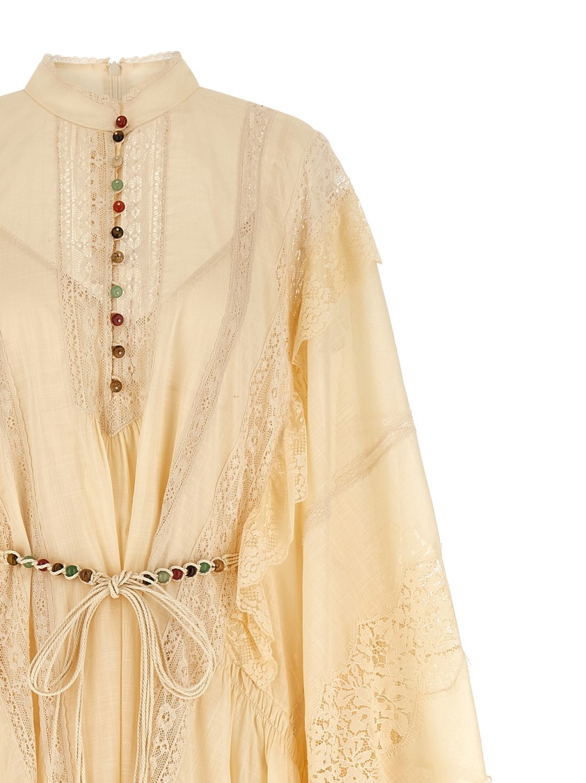Zimmermann Rihannon Lace Dresses White In Yellow