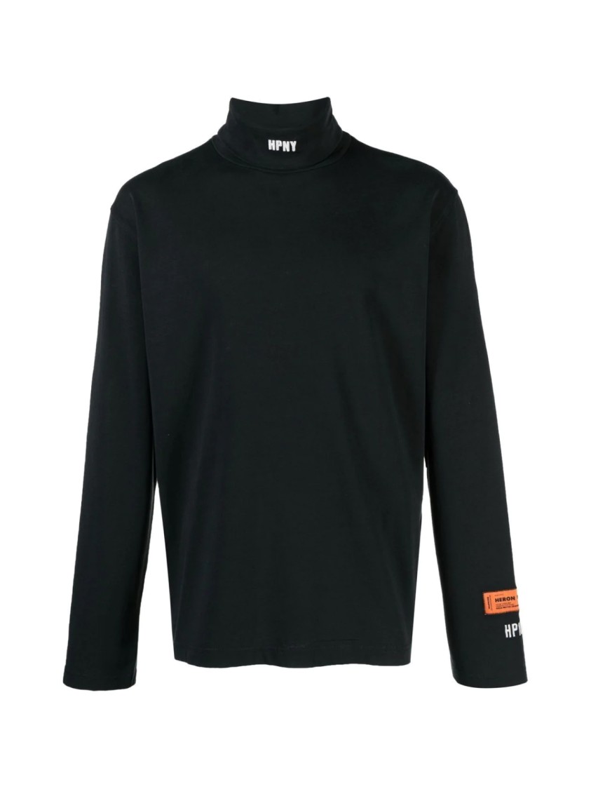 Heron Preston Hpny Logo Turtleneck T-shirt In Black