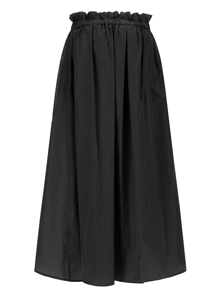 HERNO HERNO FLARED MIDI SKIRT IN WATER-REPELLENT TECHNO TAFFETA 