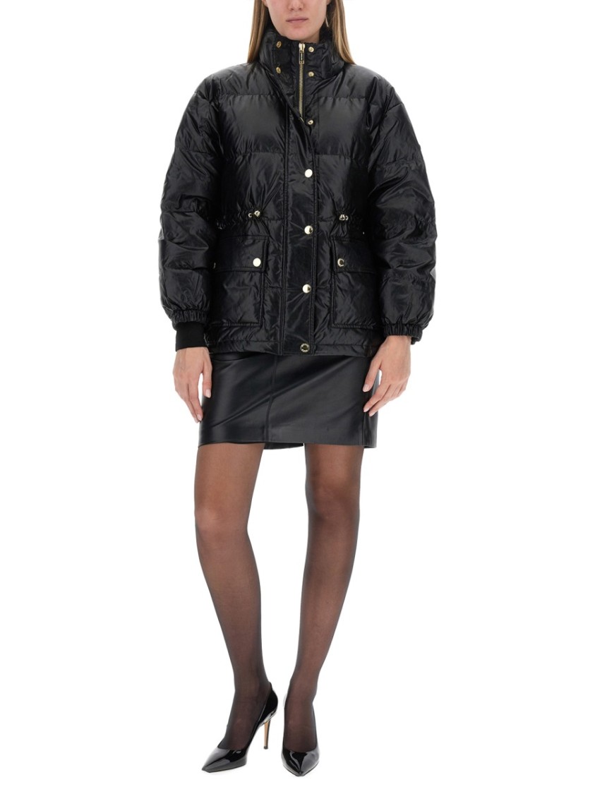 Michael Michael Kors Relaxed Fit Down Jacket With Hood In Black