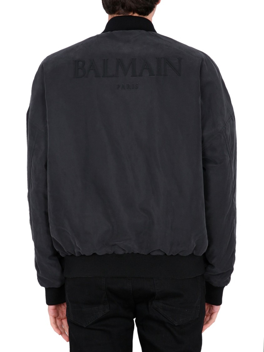Shop Balmain Reversible Bomber Jacket