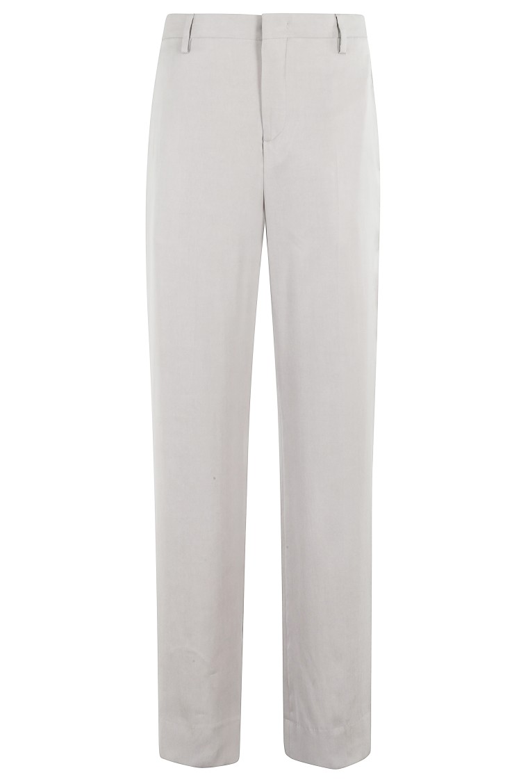 Briglia High-waisted Straight Leg Trousers With Pockets In Grey