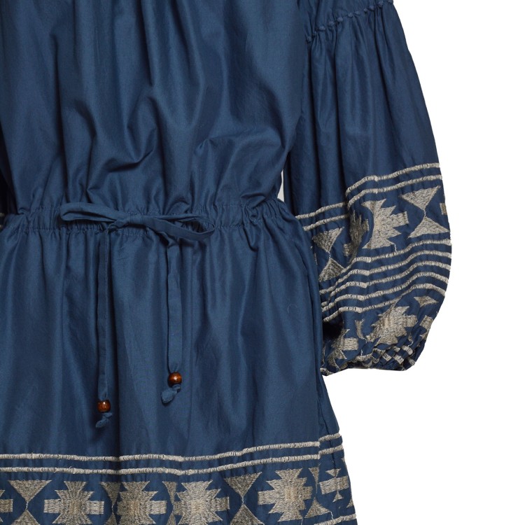オールインワン・サロペット Bazar Deluxe Blue Cotton Short Dress Bazar Deluxe Blue Cotton Short Dress Mini in Blue | THE LIST