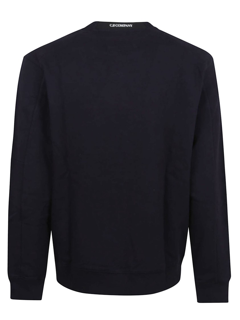 Shop C.p. Company Diagonal Raised Fleece Crew Neck Lens Sweatshirt