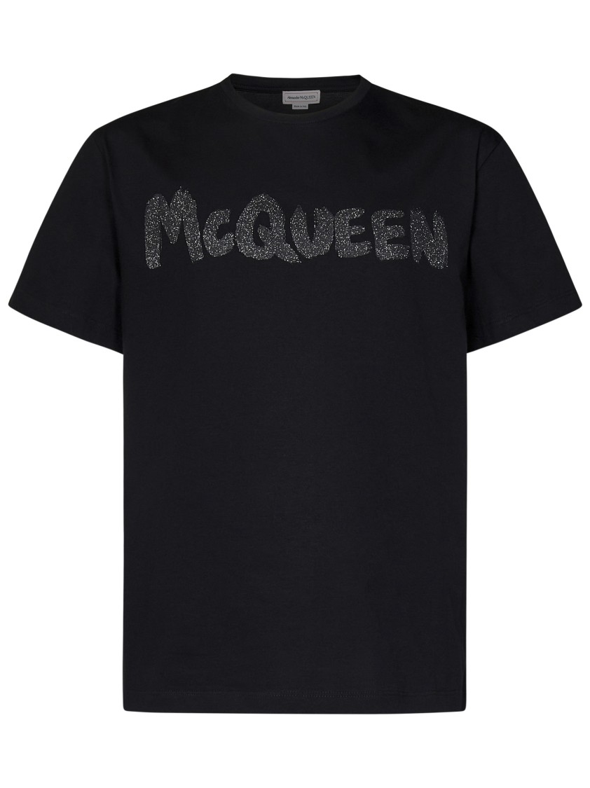 Shop Alexander Mcqueen T-shirts And Polos Black