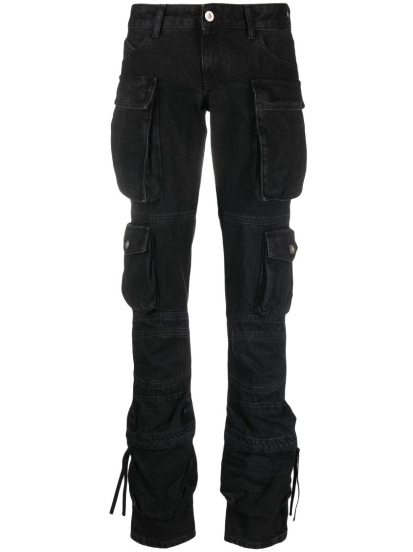The Attico Black Denim Jeans in Black | THE LIST