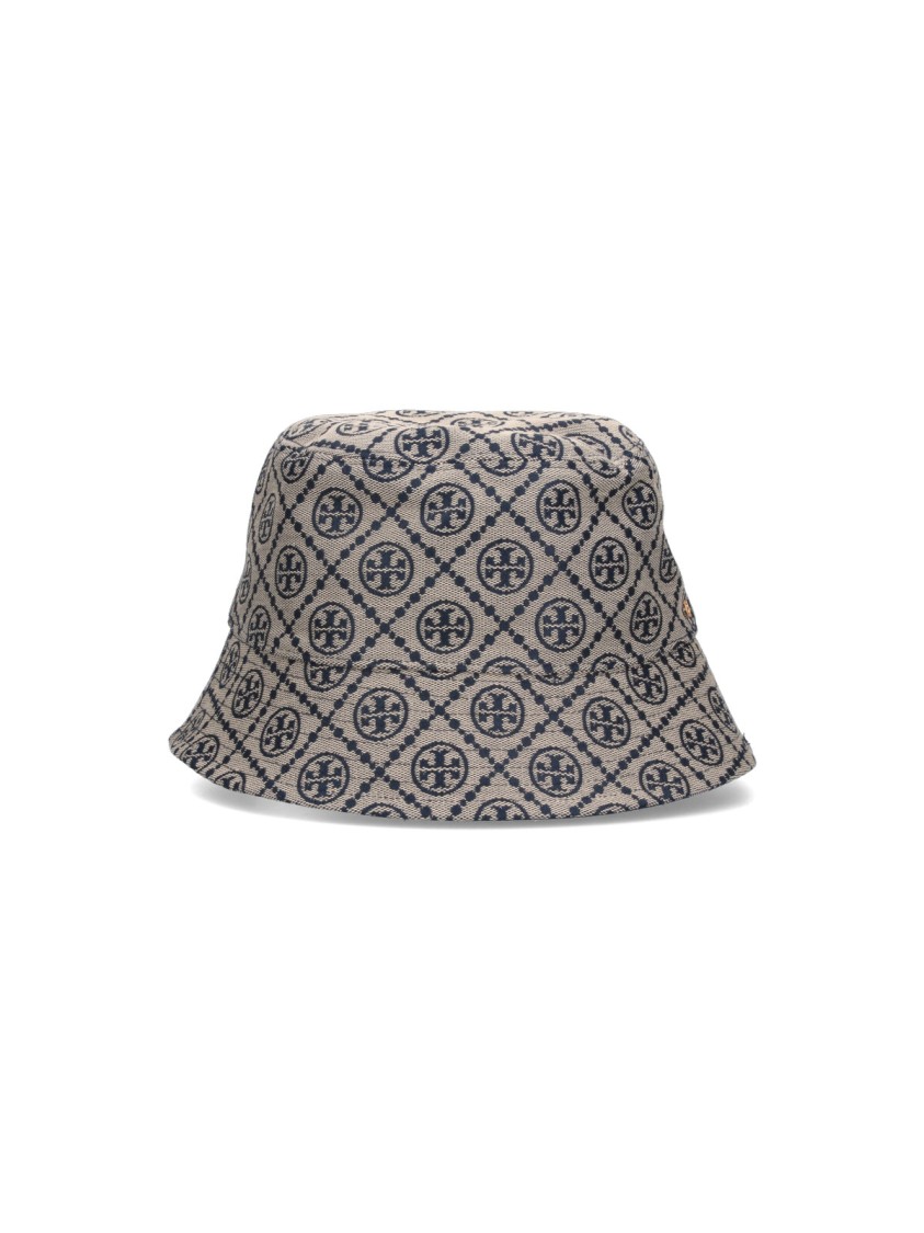 Tory Burch T Monogram' Bucket Hat – Beige In Neutrals