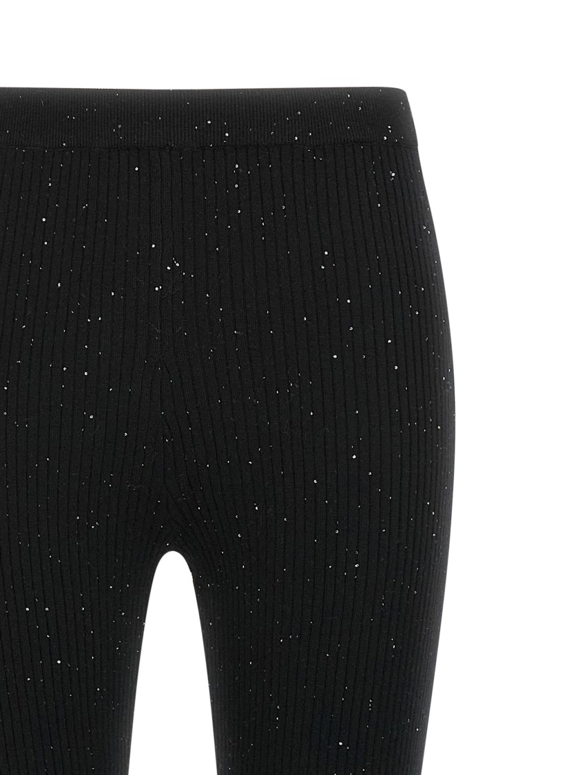 Pinko Black Wool-blend Trousers In Black